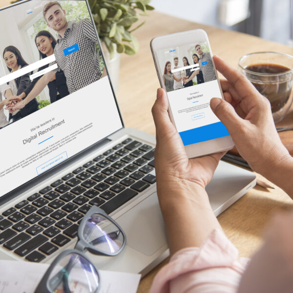 Happiness Asian Woman working from home using laptop online meeting in home office